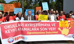 Başkanlarda katıldı.. Yunusemre'de MEB atamalarına karşı eylem!
